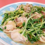 子供が喜ぶ(^^)鶏もも肉と水菜のガーリック炒め♪